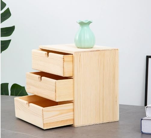 Amazon.co.jp: 木製 ミニ 卓上 チェスト 引き出し小物入れ小物収納