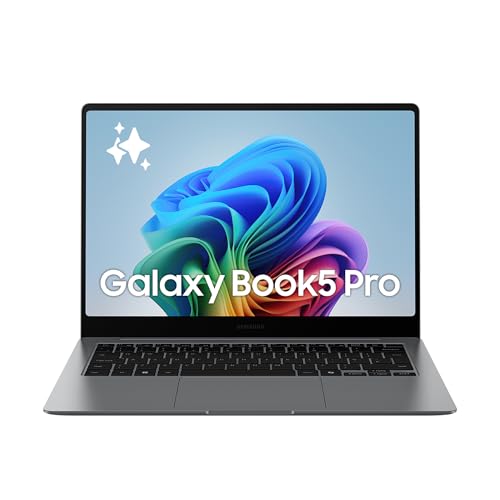 Samsung Galaxy Book5 Pro, Ordenador Portátil IA 14', Procesador Intel Core Ultra 5, 16GB RAM, Almacenamiento 1TB, Windows 11 Home, Gris, Teclado QWERTY Español