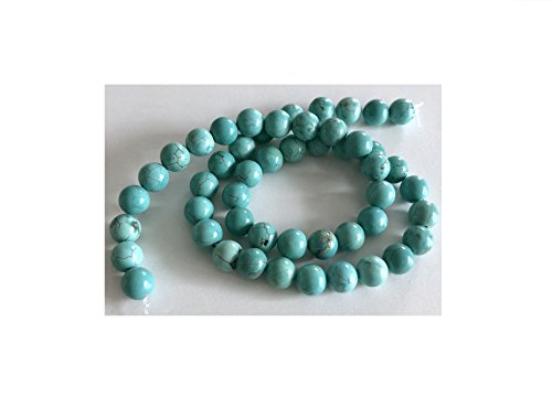 Rhinestone Paradise Strang 8mm große Türkis Perlen Steinperlen Türkisperlen Kette Turquoise celestial stone Schmuckbasteln Stein-perlen Heilstein Edelstein-perlen Schmuckperlen Bastelperlen Cover
