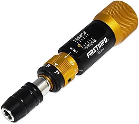 FIRSTINFO H5177 Ultra Precision Certified Torque Limiting Screwdriver, 1/4 Inch Universal Hex Quick Release Bit Holder, Torque Range 5-60 cNm (0.05-0.6 Nm)