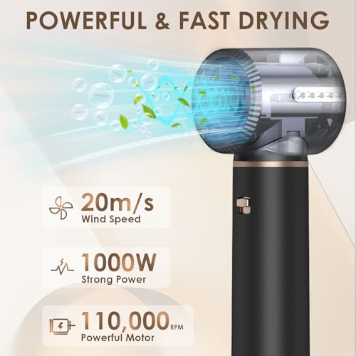 Blow Dryer Brush 5 in 1, Air Auto Wrap Hair Styler, Multi Ionic Hair Dryer Brush Set with 3 Temperature, Powerful Hair Styling Tools Set for Fast Drying, Curling, Straightening & Smoothing - Thumbnail 3