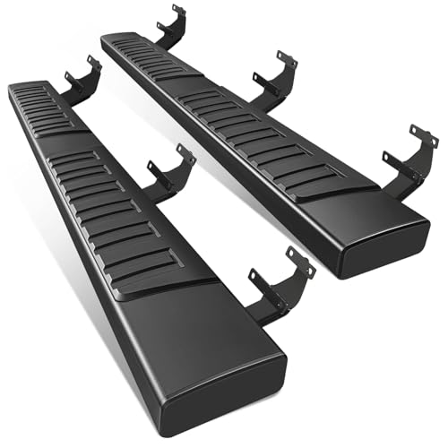 PZ 6' Running Boards for 2015-2026 Ford F-150 SuperCrew Cab 4-Doors 2017-2026 Ford F250 F350 Super Duty Crew Cab Black Aluminum Alloy Side Steps Nerf Bars