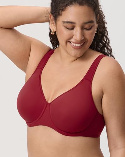 Image of DELIMIRA Women's Inbarely Plus Full Coverage Bra Plus Size Underwire Unlined Seamless Bras