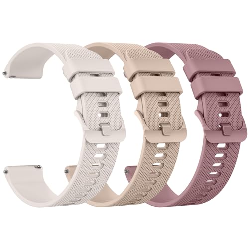 3 Pack Correas de Silicona 20mm 22mm para Reloj miniatura 1