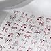 Bow Nail Art Stickers 3D Self-Adhesive Glitter Pink Bows Nail Art Designs Decals Cute Bow Nails Sticker Acrylic DIY Decoration Supplies Charms for Women and Girls