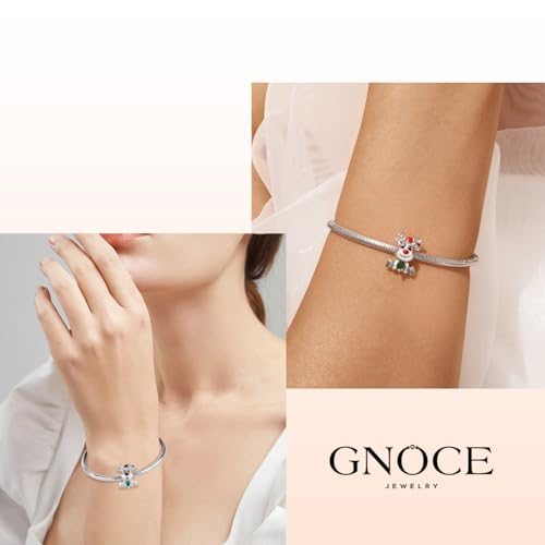 Image of GNOCE Christmas Charm Silver Plated & Sterling Silver Bracelet Gift