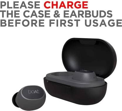Instruction to charge earbuds and case before first use