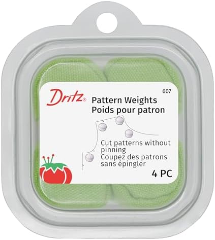 Dritz Lot de 4 Poids à Motif en Acier, Bleu