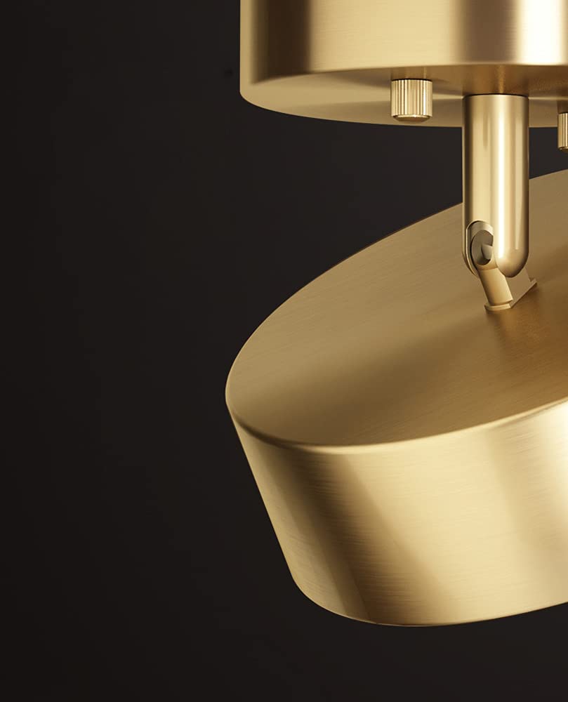 Plafonnier rotatif en laiton doré réglable pour couloir, balcon, allée, plafonnier LED à intensité variable, cuivre, plafond, couloir, escalier, chambre à coucher, lampe moderne, ronde, salon, salle
