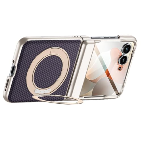 For Motorola Razr 70/70+/70 Ultra�p�X�����P�[�X ? �}�O�l�b�g�����O�E���b�L�d�グ�q���W�ی�E���U�[���J�o�[�i��ʕی�t�B�����t���j,70+,Purple