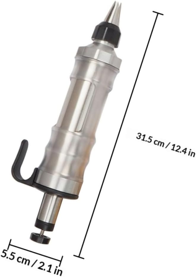 SHOWERORO Stainless Steel Cupcake Filling Injector Dessert Decorating Tool for Cake Baking and Cookie Decorating at Home Easy to Clean Mirror Polished Elegant Design