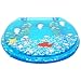 Resin Toilet Seat with Clear Seashells Cover, Slow Close Elongated Toilet Seat, Soft Close Heavy Duty Toilet Lid for Bathroom, Toddler Toilet Seat Attachment 17 Inch, Load Capacity 330lbs (Blue)