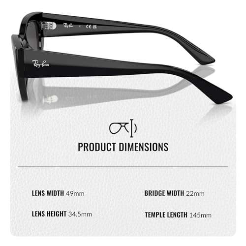 Image of Ray-Ban RB4430 ZENA BIO-BASED Square-Round Shaped Sunglasses for Men & Women with Official RAYBAN Eyewear Kit