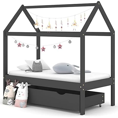 Gecheer Wooden Kids Bed Frame with Drawers Cover