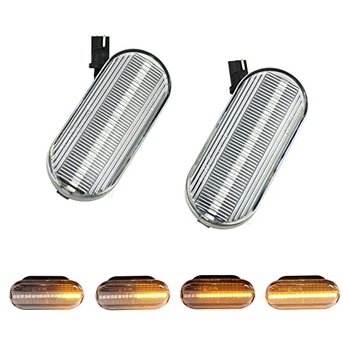2x LED Side Marker Turn Signal Light Compatible for VW Golf 4 3 MK4 MK3 Polo Passat 3BG Sharan Bora Lupo Vento for Skoda Octavia for Ford C-Max Fiesta Focus Fusion for Seat (Clean)