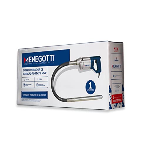 Vibrador de Concreto Portatil 1000w Menegotti com Mangote 1,2 metros x 35mm Menegotti 220v