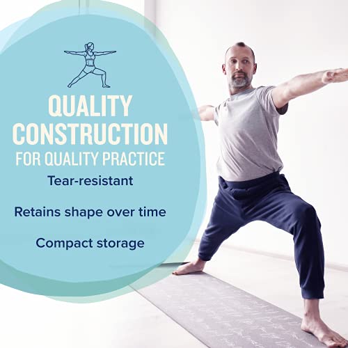 Newme Fitness Yoga Mat For Women And Men - Large, 5Mm Thick, 68 Inch Long, Non Slip Exercise Mats W/ 70 Printed Yoga Poses For Pilates, Workout And Stretching - Home And Gym Essentials - Pink #TOP6