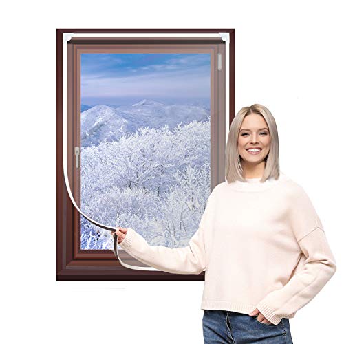 Window Insulation Kit Max 55”x36” Fits Any Size Smaller with Heavy Duty Window