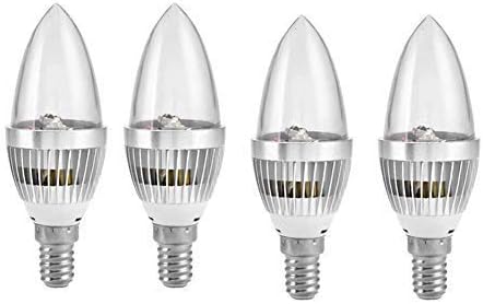 Miniatura 8 de Zerone Bombilla LED de candelabro, E14 3W RGB bombilla LED con control remoto que cambia de color, lámpara de vela RGB para escenario de discoteca,