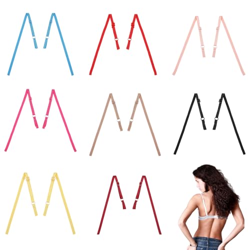 GLOBLELAND - GLOBLELAND 18 Pairs 9 Colors Colorful Adjustable Bras Straps Elastic 35cm Non-Slip Underwear Strap Replacement Sewing Shoulder Straps for Women Bikini Tops Dress Bathing Swimsuit