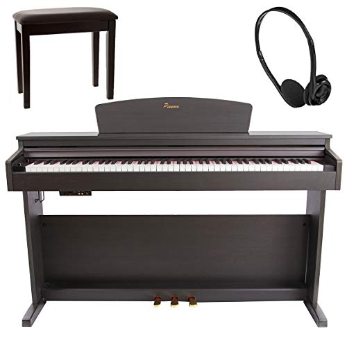 Pianova P-191 RW Pack Piano Numérique avec 88 Touches Contrastées d’action Marteau + Banquette + Écouteurs - Les Beatles, Paul McCartney, John Lennon, RIngo Starr, George Harrison Pianova P-191 RW Pack Piano Numérique avec 88 Touches Contrastées d'action Marteau + Banquette + Écouteurs