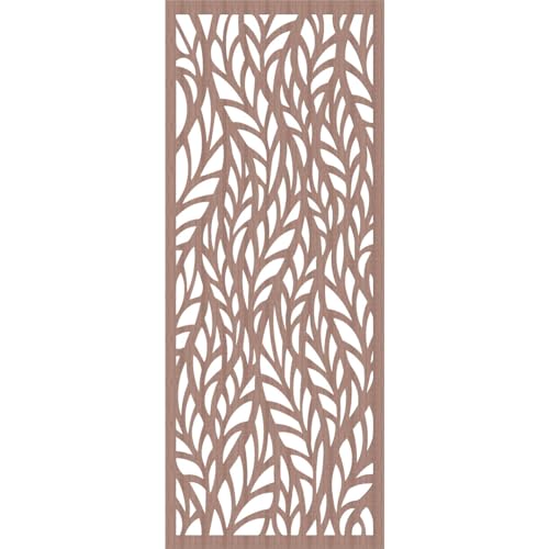 Image of Ortonville Decorative Pierced Fretwork Wood Wall Panels, 37 3 /8 inchW x 94 3 /8 inchH x 3 /8 inchT, Walnut