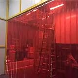 Generisch Schweißerschutzvorhang – Antistatischer PVC-Streifenvorhang, feuerbeständig, Lichtbogenschutz, 1,05 x 2,1 m, ideal für Maschinenbaubetriebe, Farbe: Rot
