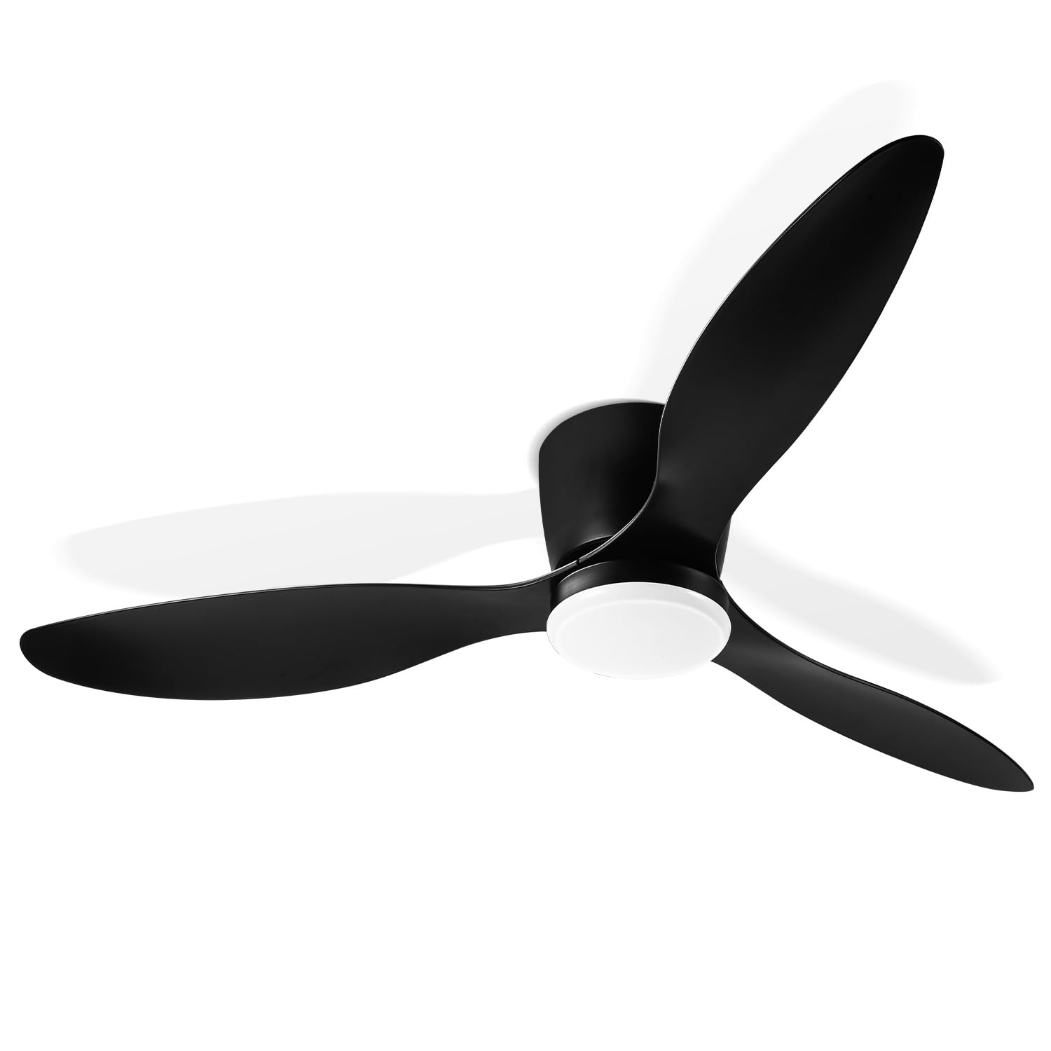 Anseoba 2 x 132 cm ventilatore da soffitto con illuminazione, 3 temperature di colore, 6 velocità del vento, motore DC silenzioso, telecomando e controllo app, funzionamento estivo invernale,