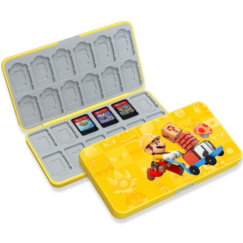 doepeBAE Switch Game Card Case Compatible with Nintendo Switch,Game Card Storage Holder,New Portable Thin Card Protection Case with 24 Game Card Slots and 24 TF Card Slots (C)
