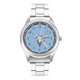 Orologio da polso al quarzo con capre sataniche pentacolo personalizzato, in acciaio inox, con numeri arabi, per uomini e donne