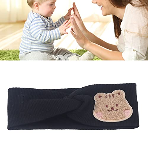 Pilipane Baby Headbands Soft Cotton Super Stretchy Cartoon Pattern Head Wrap for Toddlers Newborns Kids 0 8 Years Old Elastic Hairbands for Baby Shower Birthday Party Photography (Black)3