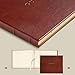 Gallery Leather Guest Book Wedding, Party, Special Events, add Polaroid Photos, 192 Lined Pages, Bonded Leather, Hardcover - Acadia Navy