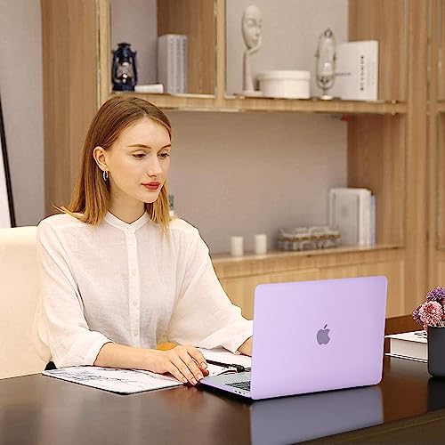 Image of MOSISO Compatible with MacBook Pro 13 inch Case M2 2025, 2024, 2023, 2022-2016 A2338 M1 A2251 A2289 A2159 A1989 A1708 A1706, Plastic Hard Shell&Keyboard Cover&Screen Film&Storage Bag, Light Purple
