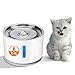 HWZZ Distributore Automatico di Acqua per Animali Domestici 2.4L con Filtrazione Automatica della Funzione Acqua Ossigeno Attivo Adatto per Piccoli Animali Domestici,Grigio