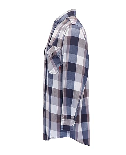 BOCOMAL FR Shirts for Men 7oz Plaid Flame Resistant Light Weight NFPA2112 Fire Retardant Welding Shirt