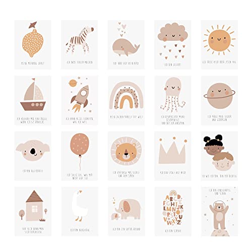 The Life Barn Affirmation Cards for Children 20 Designs for Positive Beliefs Mindfulness, Self-Esteem Strengthening School - Image 2