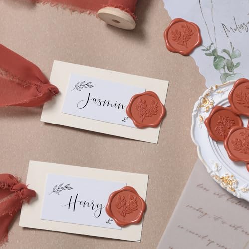 image for UNIQOOO Wax Seal Stickers - Eucalyptus Wedding Invitation Envelope Sea