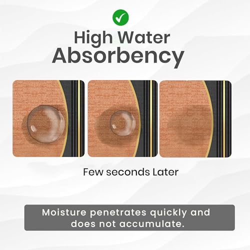 Image of Yellow Weaves 1 Pc Anti Slip Water Soaking Floor Mat, Water Absorbent Non Slip Bath Mat, Quick Dry Mat for Bathroom, Door Mat for Home, Kitchen, Office, Kitchen (Color Halo)