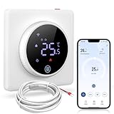MIUCDA Smart Thermostat WLAN Digital Raumthermostat Programmierbarer Heizungsthermostat Kompatibel mit Alexa, Google Home für 16A Elektro-Fußbodenheizung Drehthermostat - Weiß