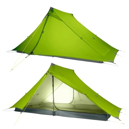MIER LANSHAN 2 PRO Ultralight Backpacking Tent Durable Professional Waterproof Camping Tents, 2 Person, Green