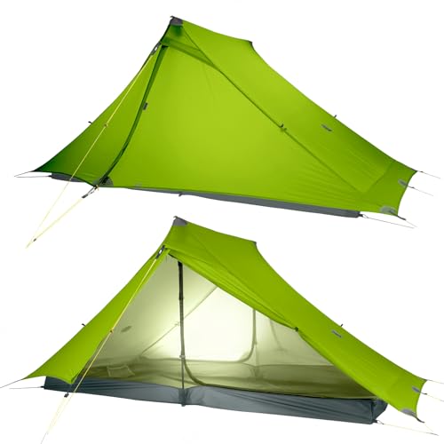Image of LANSHAN Ultralight Waterproof 1-2 Person Backpacking Tent | Ultralight waterproof nylon, pitch anywhere, for camping & travel.