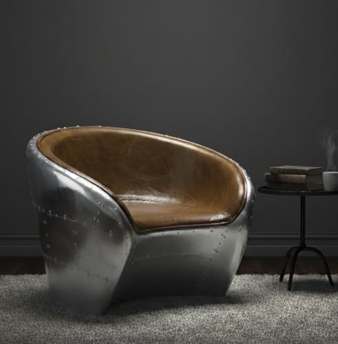 Phoenixarts Leder Sessel Wohnzimmer | Loungesessel Braun Cocktailsessel | Vintage Clubsessel