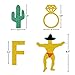 3PCS Gold Glittery Final Fiesta Banner, Glittery Cactus Man Garland, Glittery Cactus Bridal Ring Garland for Bachelorette Bridal Shower Mexican Fiesta Cabo Party Decorations