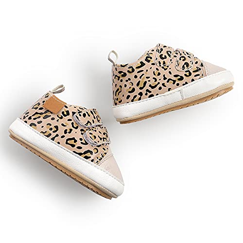 Image of SOFMUO Baby Boys Girls High Top Ankle PU Leather Sneakers Soft Rubber Sole Infant Moccasins Newborn Oxford Loafers Anti-Slip Toddler Wedding Uniform Dress Shoes