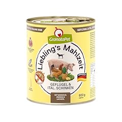 GranataPet Liebling's Mahlzeit Geflügel & italienischer Schinken, Nassfutter für Hunde, Hundefutter ohne Getreide & ohne Zuckerzusätze, Alleinfuttermittel, 6 x 800 g