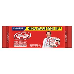 Lifebuoy Germ Guard + Bathing soap (125g X 7), Silver