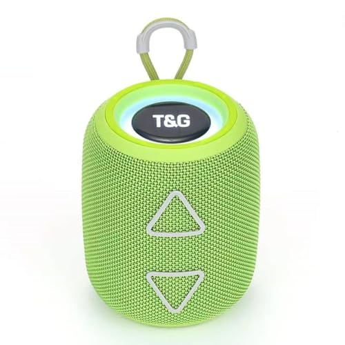 Mobeeta TG 655 Wireless Porteble Bluetooth V5.3 Speaker RGB LED Light 8W Outdoor Subwoofer BT TF FM AUX TWS USB Support 1500mAh Battery (Green)