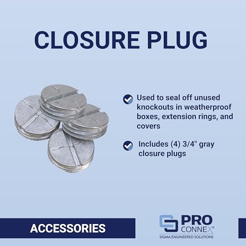 Sigma Electric, Gray Sigma Engineered Solutions, 14007 3/4-Inch Weatherproof Closure Plug, No Size