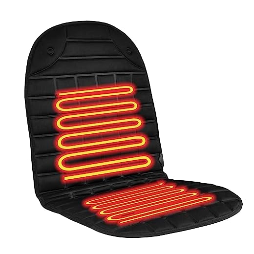 Heated Seat Covers, 2 Temperatures Settings Heated Seat Cushion Durable Black