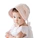 SuperMagic Royal Lace Flower Babys Girls Newborns Breathable Sun Hat Sunbonnet for Summer Outdoors (Pink)